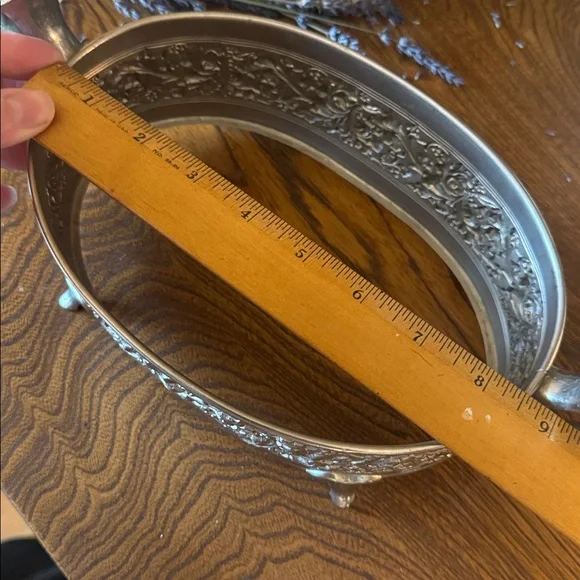 Elegant Ornate Serving Dish Bowl for glass casserole dishes or repurposing - Picture 7 of 9